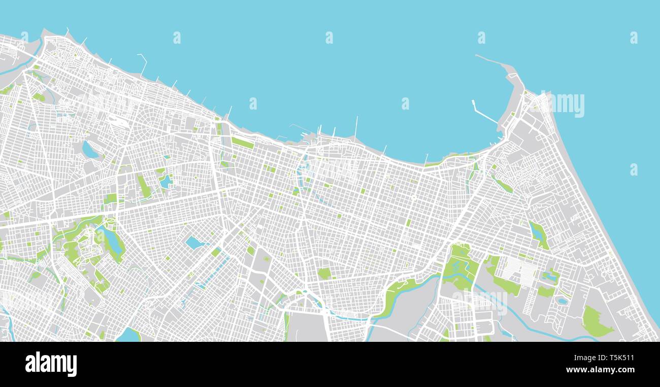 Urban vector city map of Fortaleza, Brazil Stock Vector Image & Art - Alamy