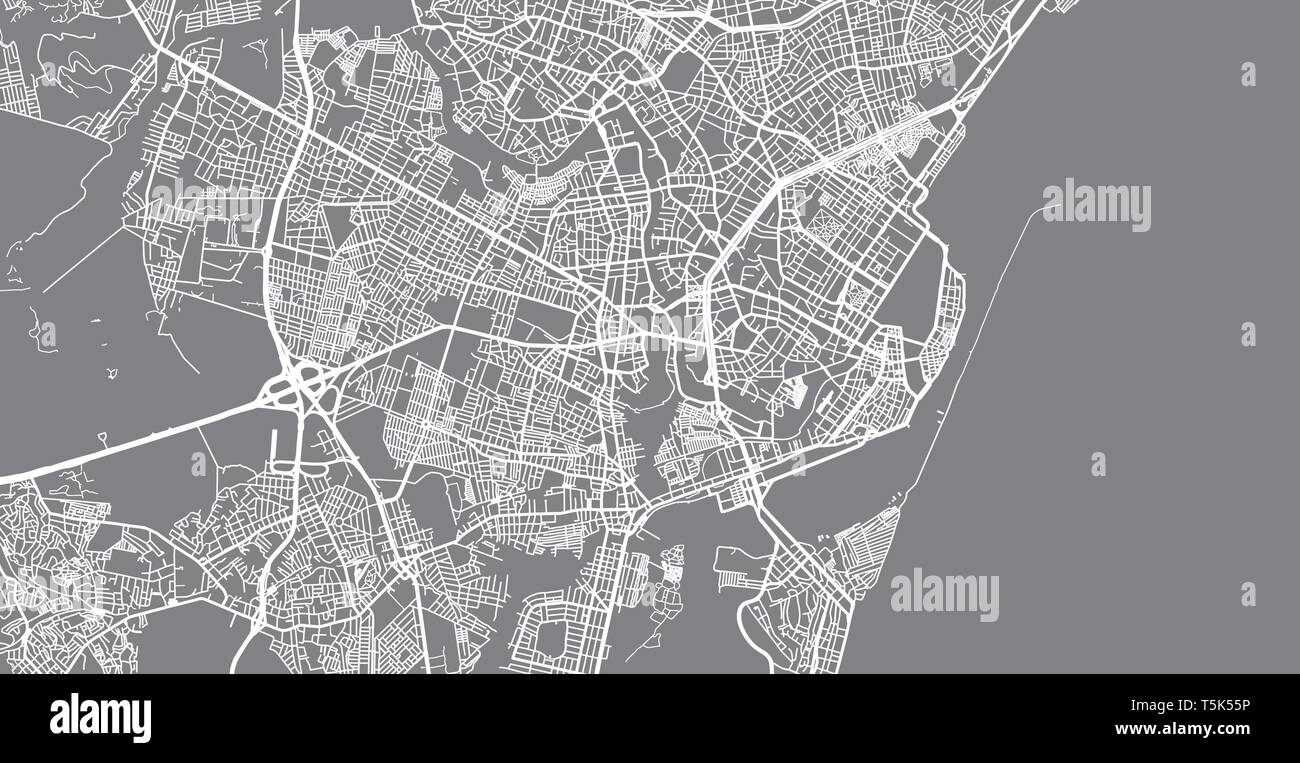 Urban vector city map of Recife, Brazil Stock Vector Image &amp; Art - Alamy