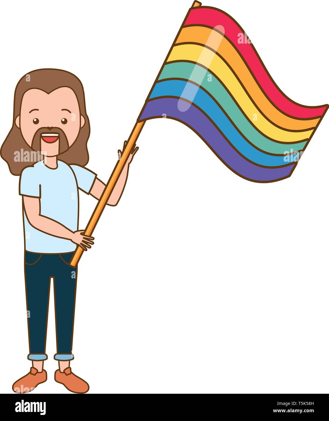 Gay man beard Stock Vector Images Alamy