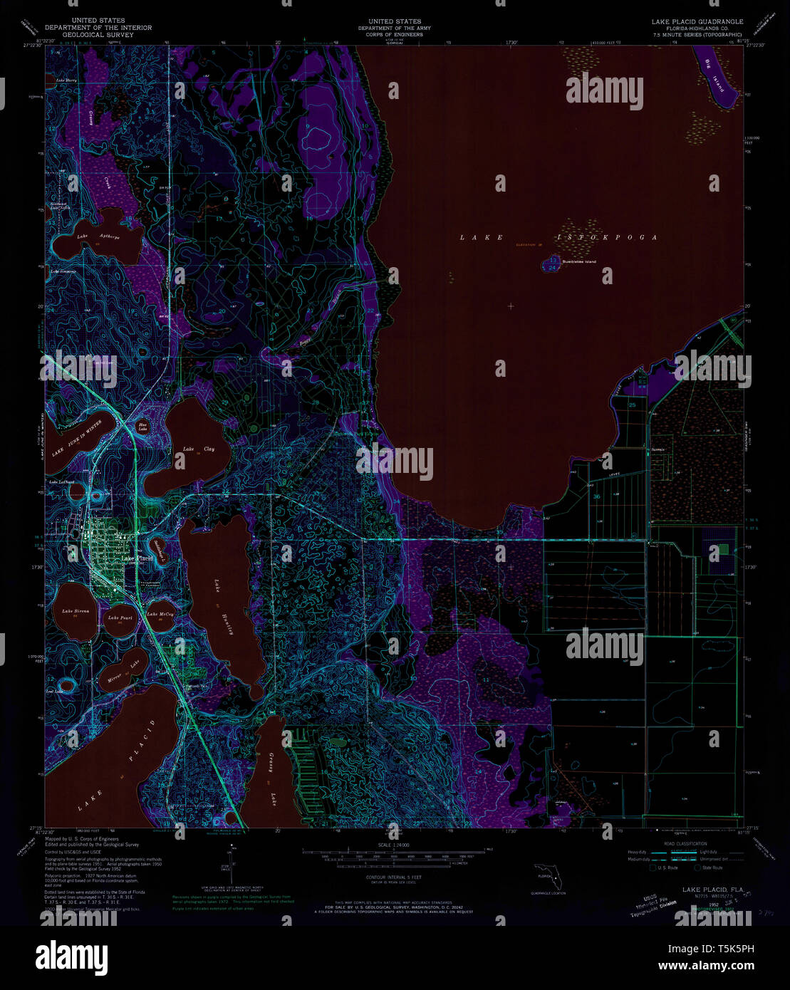 Map of lake placid hires stock photography and images Alamy