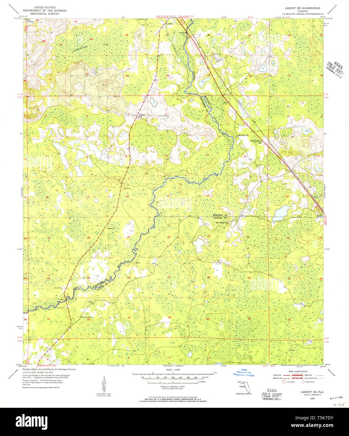 Lamont florida map hires stock photography and images Alamy
