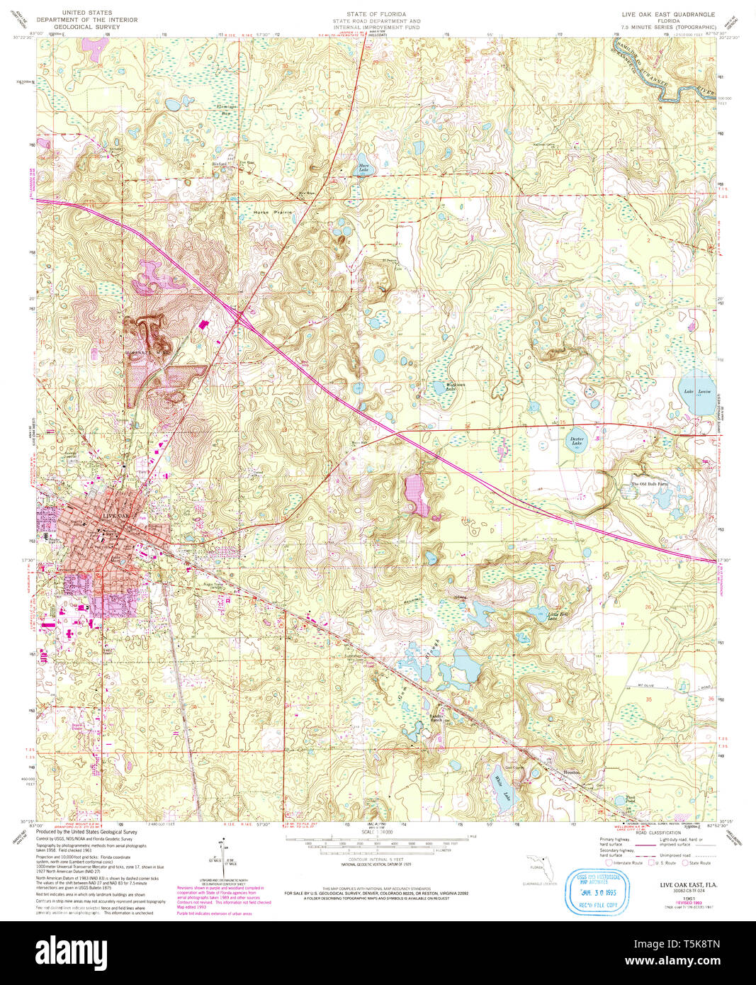 Live oak florida map hi res stock photography and images alamy