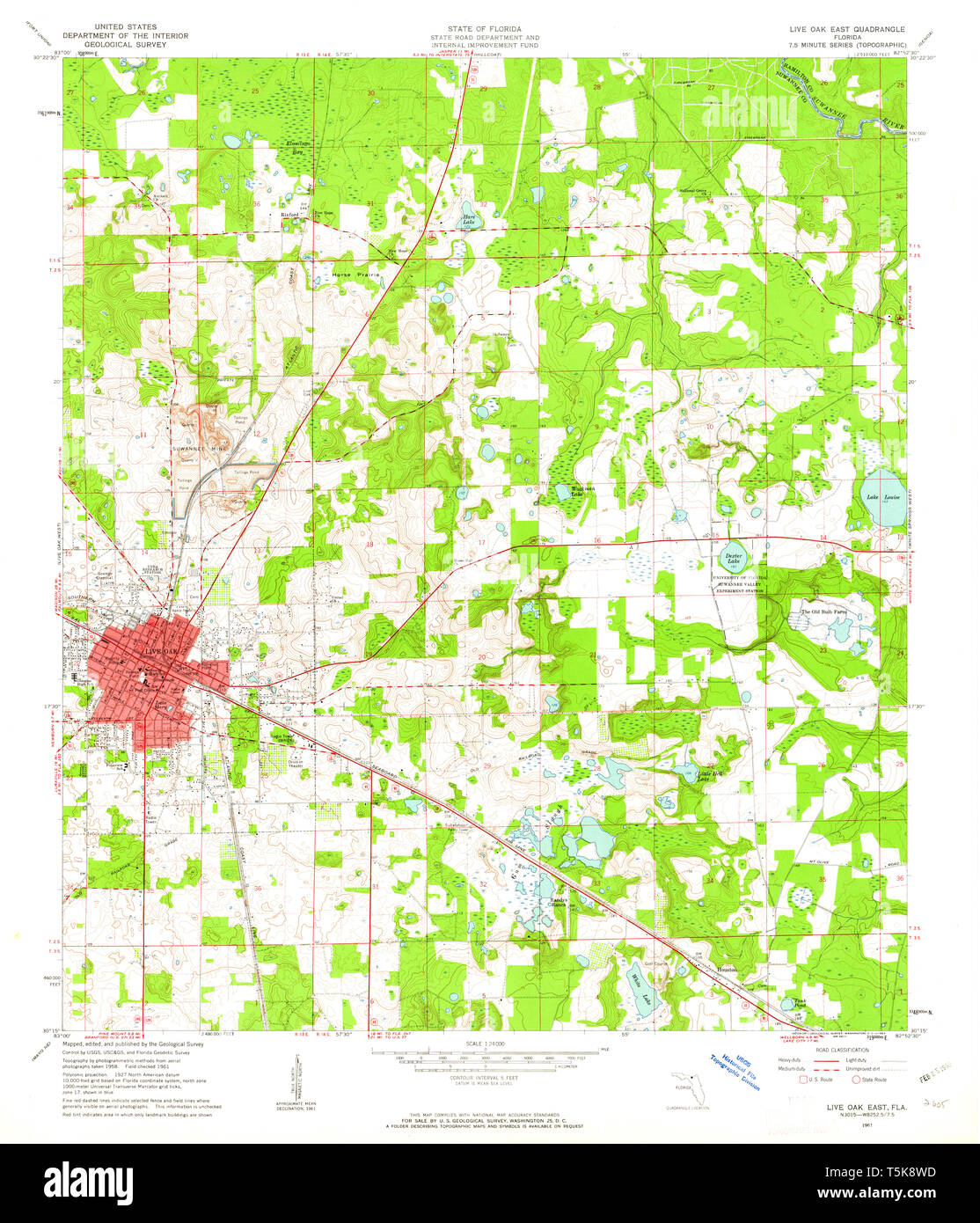 Live oak florida map hi res stock photography and images alamy