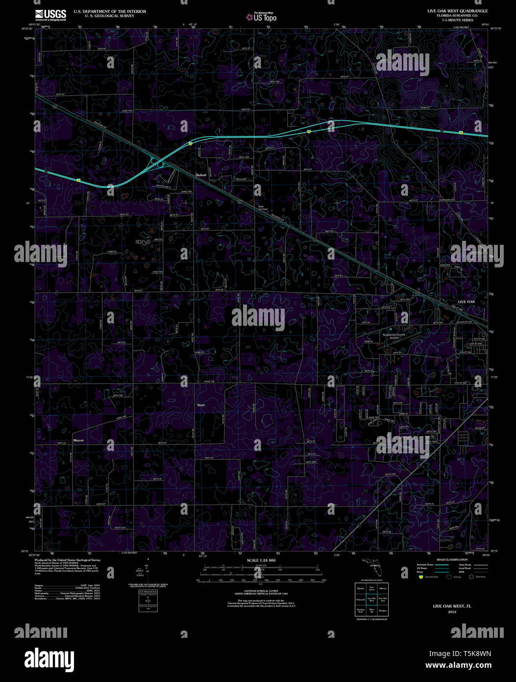 Live oak florida map hires stock photography and images Alamy