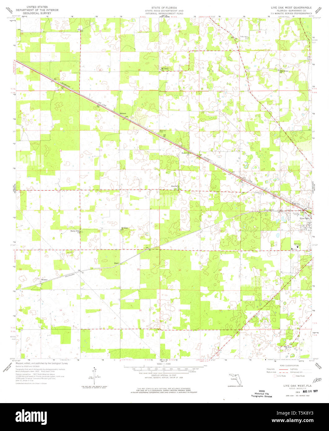 Live oak florida map Cut Out Stock Images & Pictures Alamy