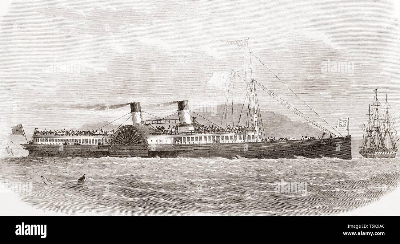 The Saloon Steam Packet Company's vessel, Alexandra, used for passenger ...
