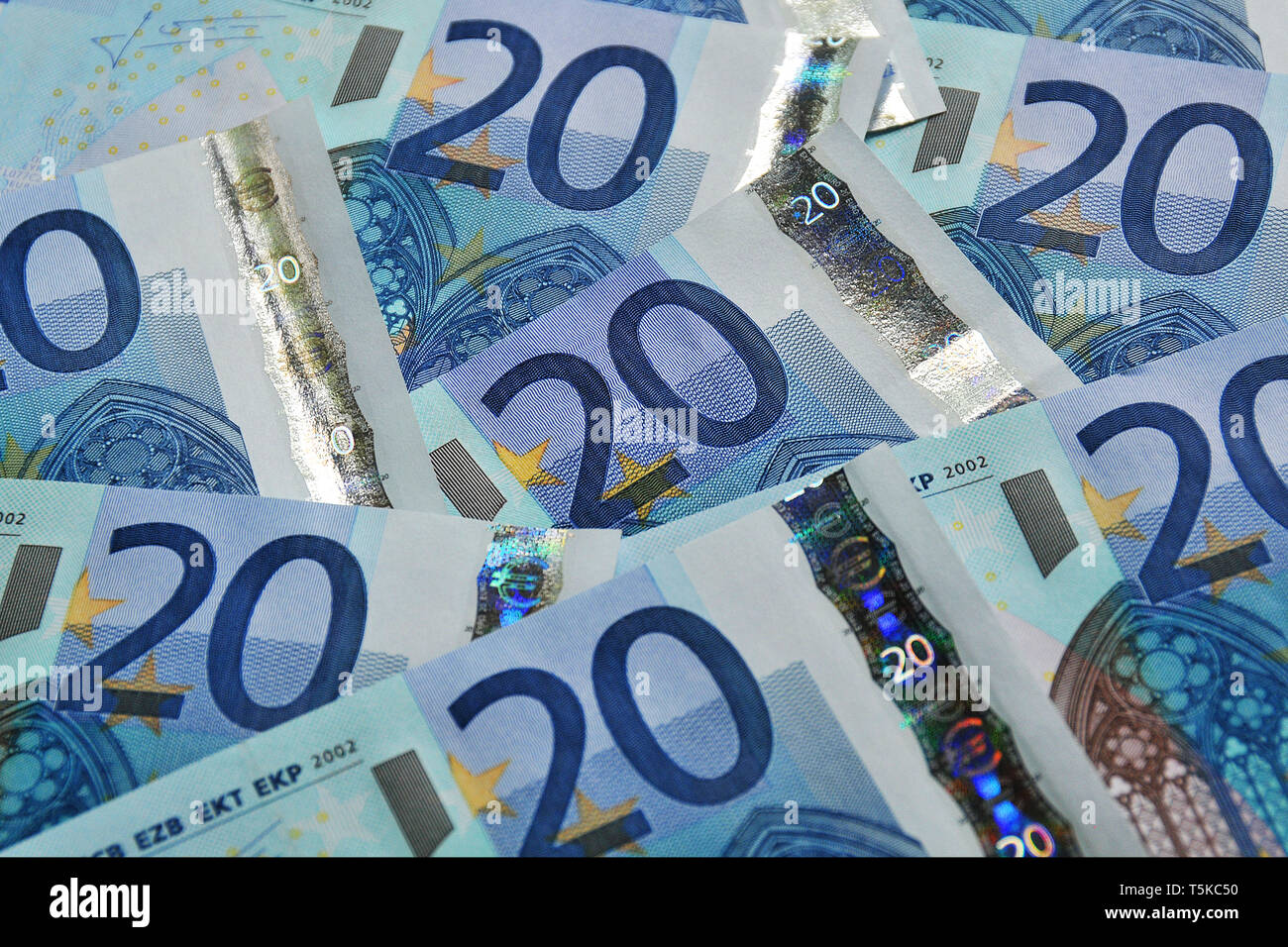 euro notes twenty Stock Photo