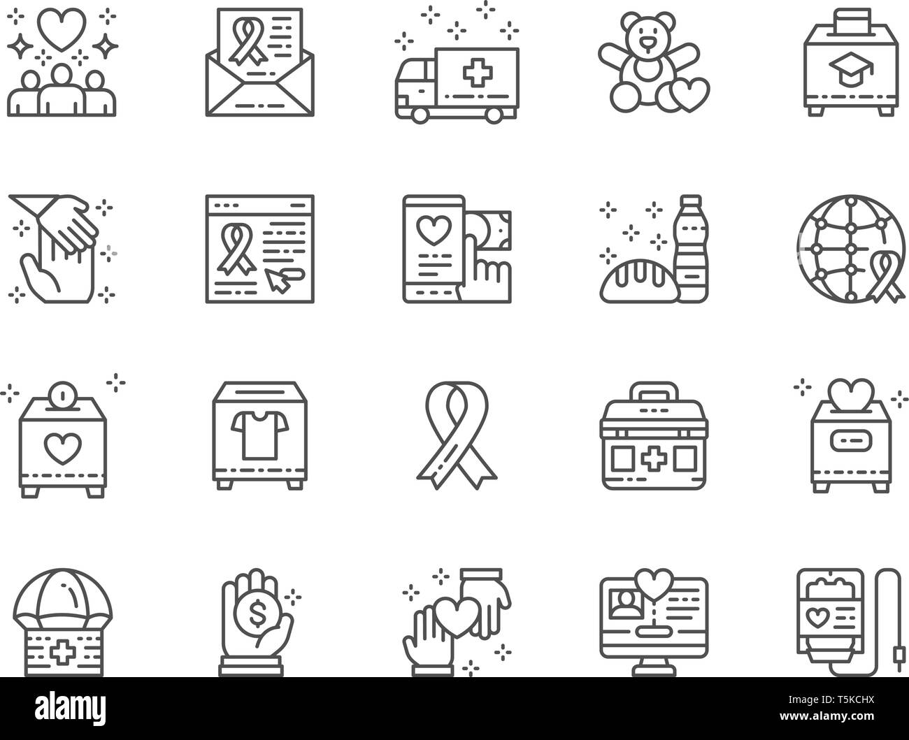 Volunteering truck icon outline hi-res stock photography and images - Alamy