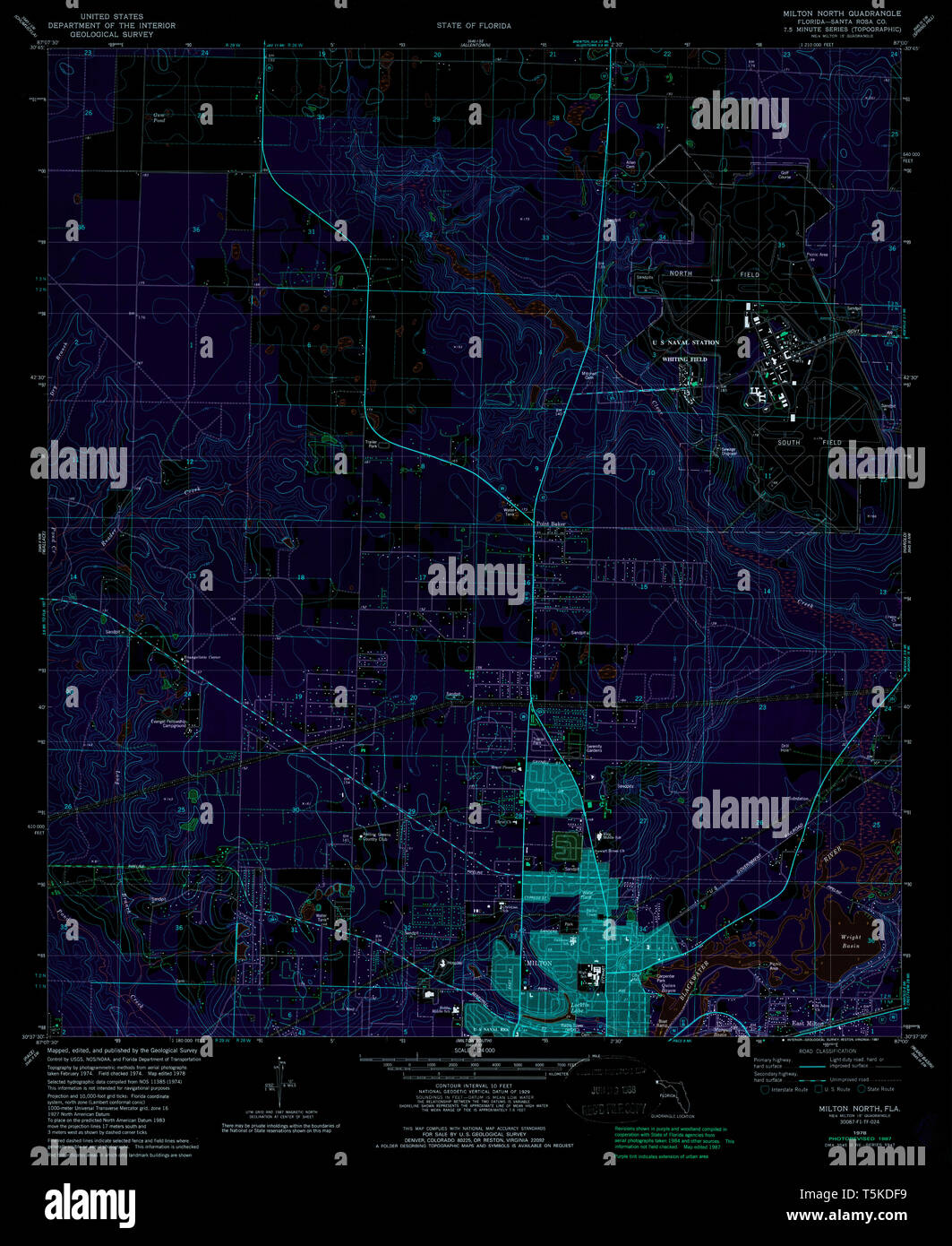 Milton florida map hires stock photography and images Alamy