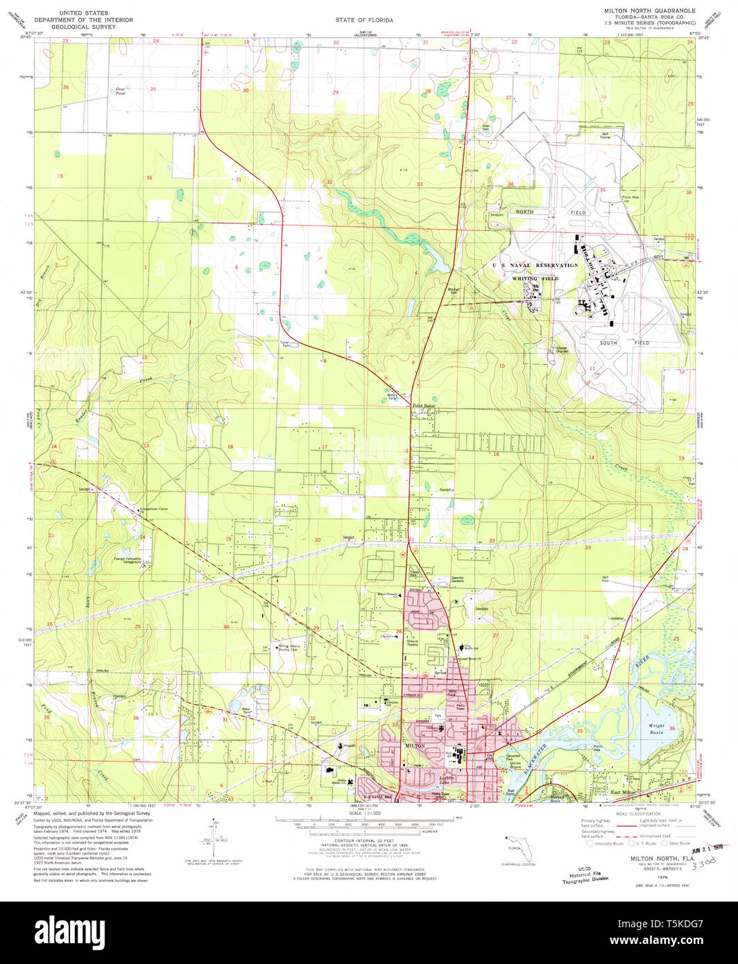 Milton florida map hires stock photography and images Alamy