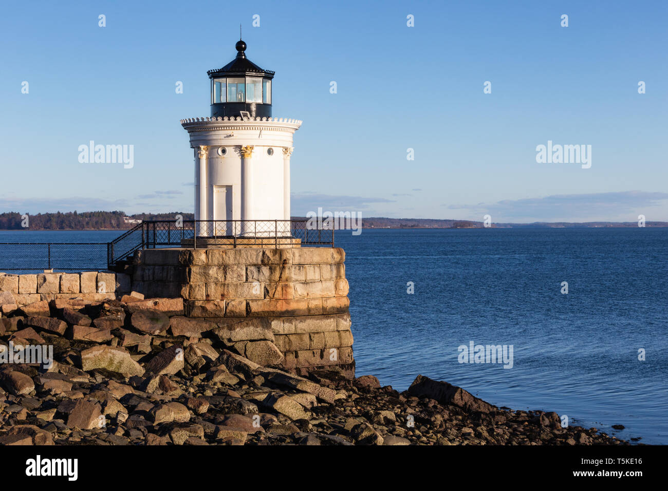 Portland Breakwater Lighthouse (Bug Light), South Portland, Maine Stock Photo