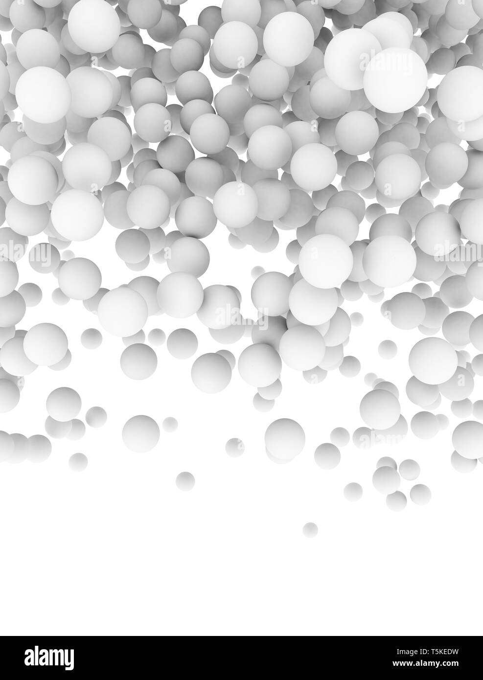 Close up image of many white molecules isolated on white background Stock Photo