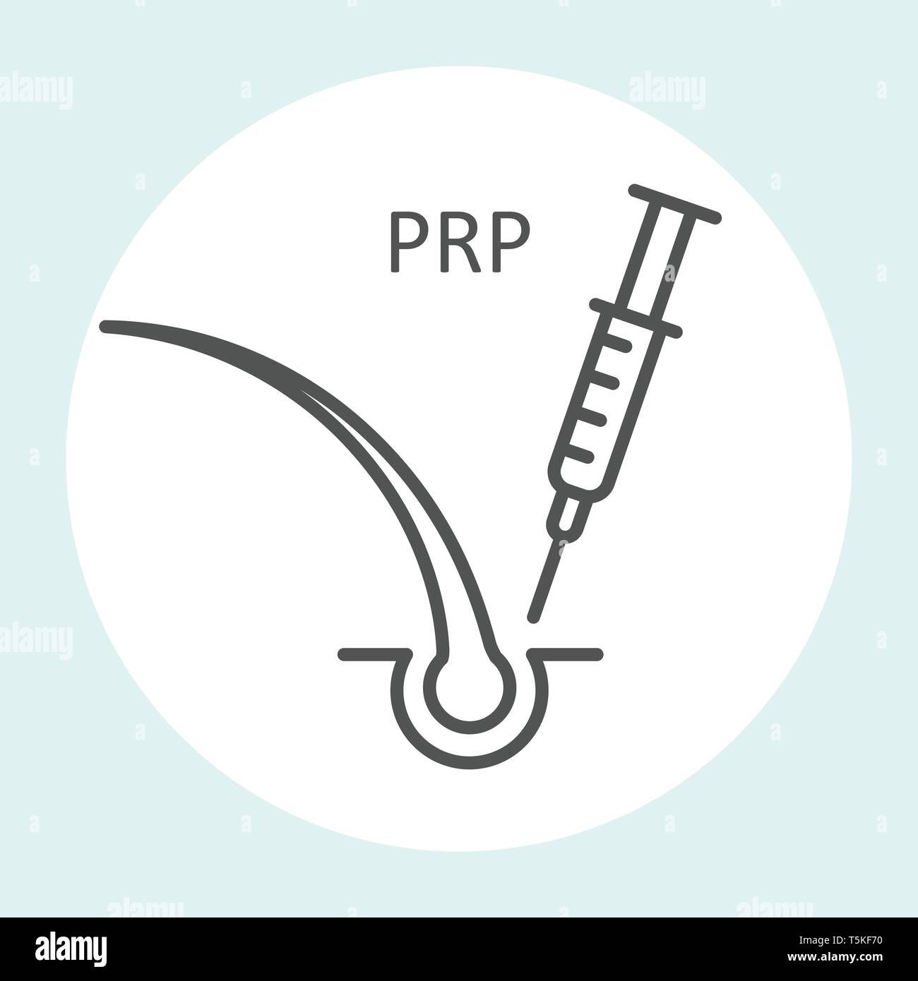 Platelet rich plasma icon, prp therapy, stop hair loss icon - syringe and  hair Stock Vector Image & Art - Alamy