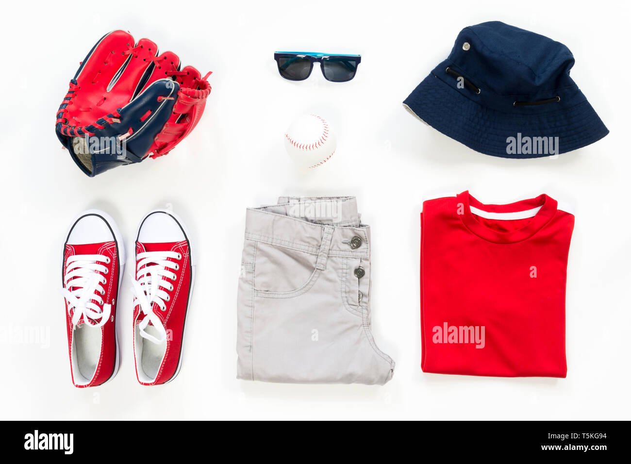 collection collage of men's clothing and accessories. Overhead of  essentials kid boy on vacation. Summer outfit of casual man Stock Photo -  Alamy