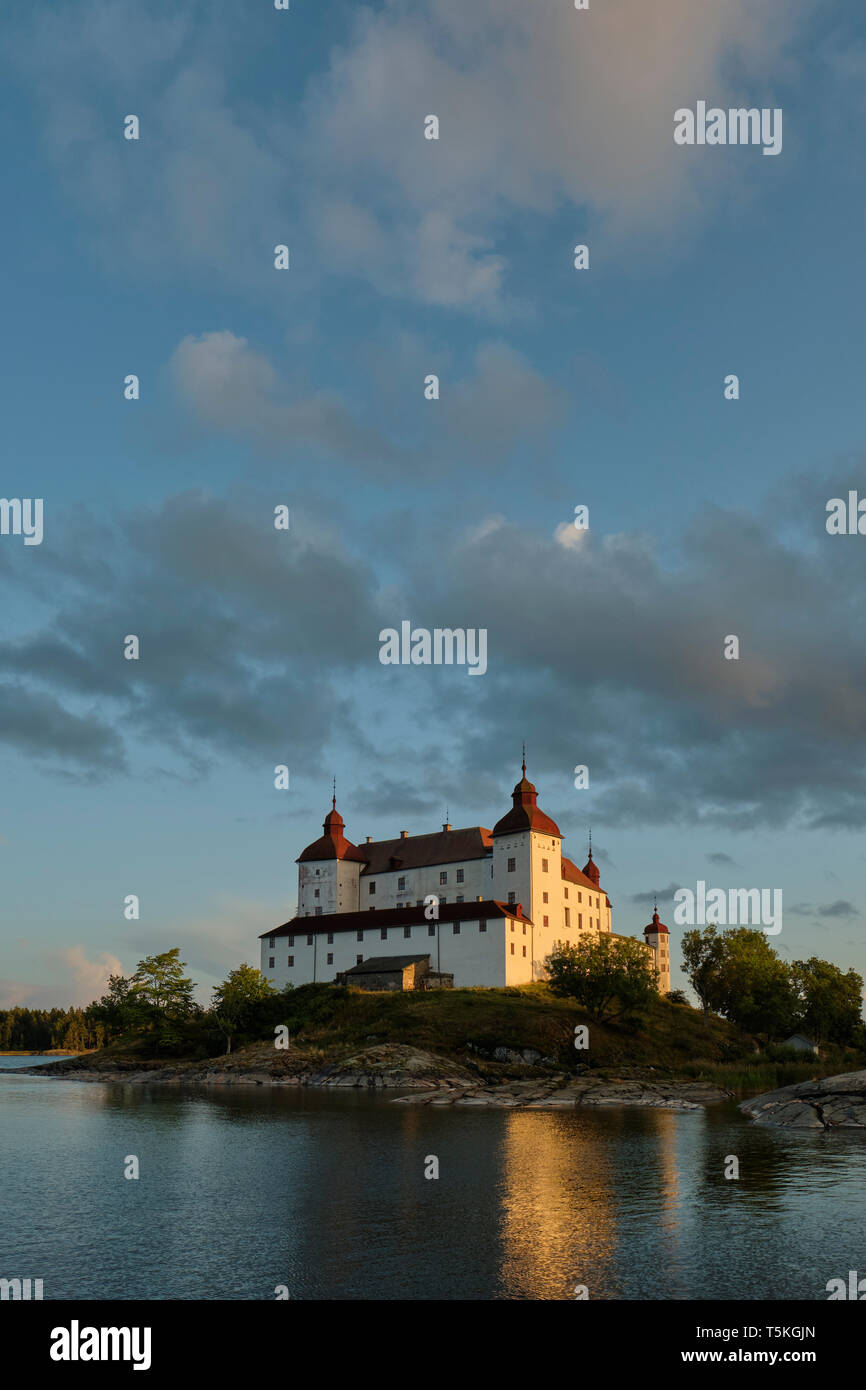 Lacko Castle / Läckö Slott at dusk - a medieval baroque castle in ...
