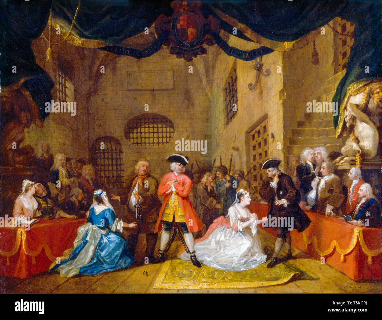 William Hogarth, The Beggar's Opera, painting, 1729 Stock Photo
