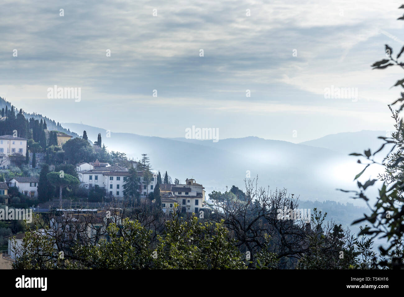 Fiesole city landscape, Tuscany Stock Photo