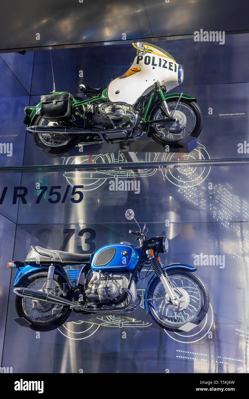 Germany Motorcycle Model MUNICH, GERMANY - NOVEMBER 24, 2018 : Exhibition and achievements of ...