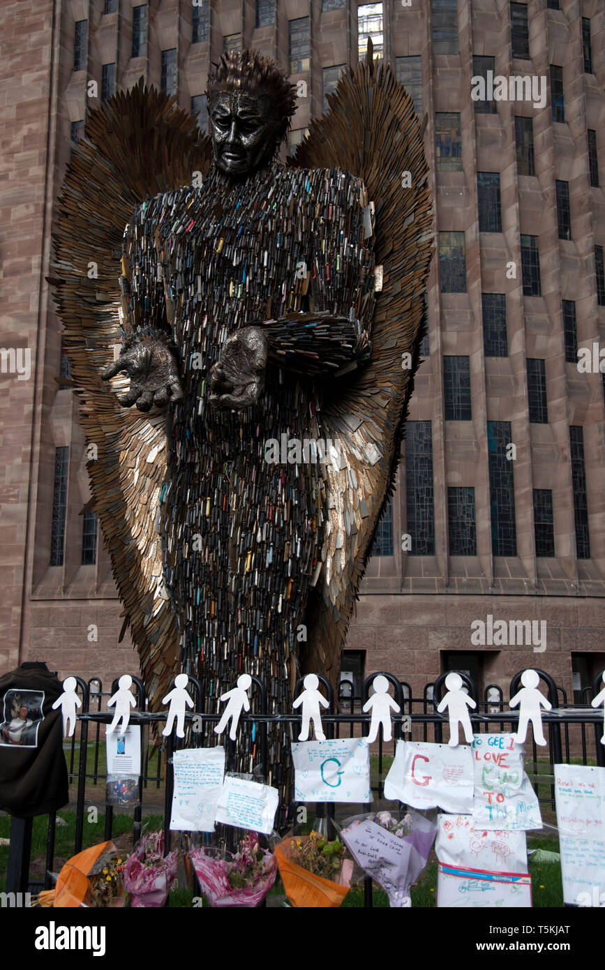 The Knife Angel Sculpture outside Coventry Cathedral Stock Photo