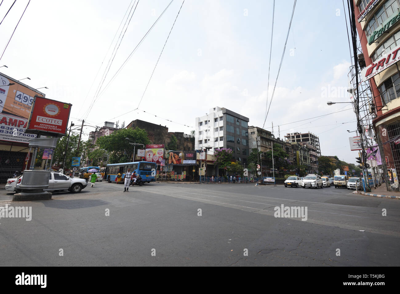 Central Metro Station area at Chittaranjan Avenue and BB Ganguly Street