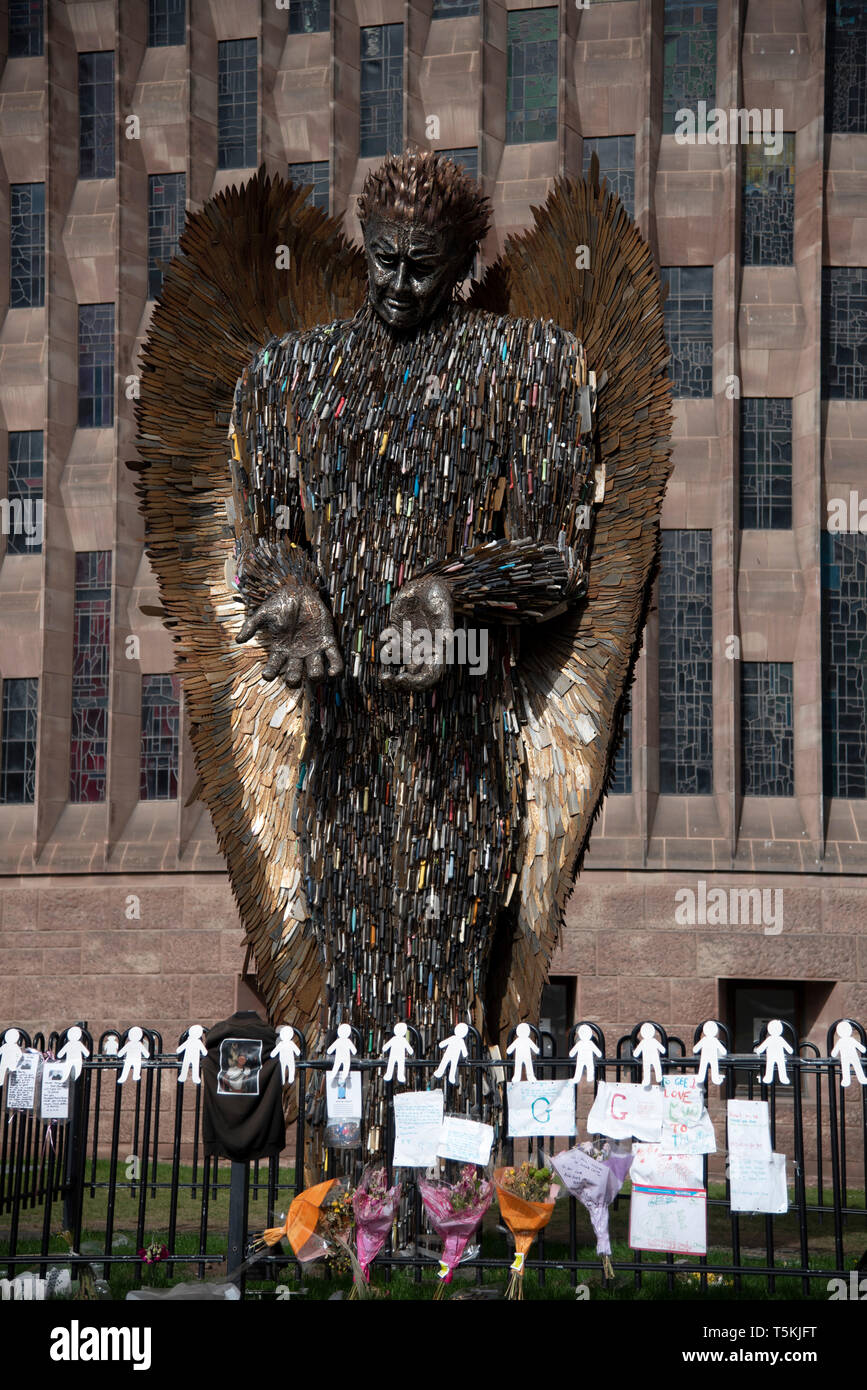 The Knife Angel Sculpture outside Coventry Cathedral Stock Photo