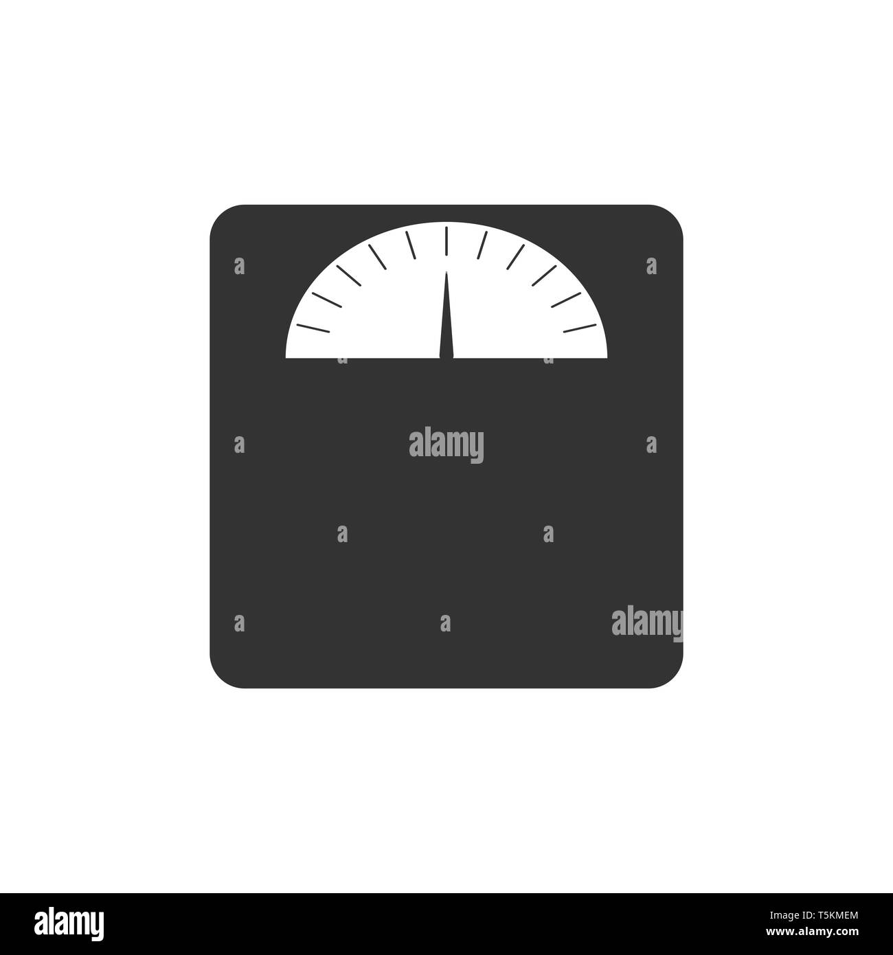 Vector illustration, flat design. Floor Scales icon Stock Vector