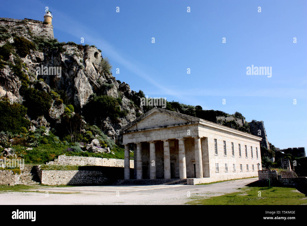 Church of St, George at the Old Fort in Corfu Town in the Ionian Islands, Greece Stock Photo