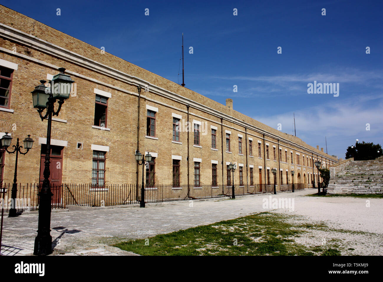 Some of the administrative buildings in the old fort near to the old town of Corfu, one of the ionian islands of greece Stock Photo