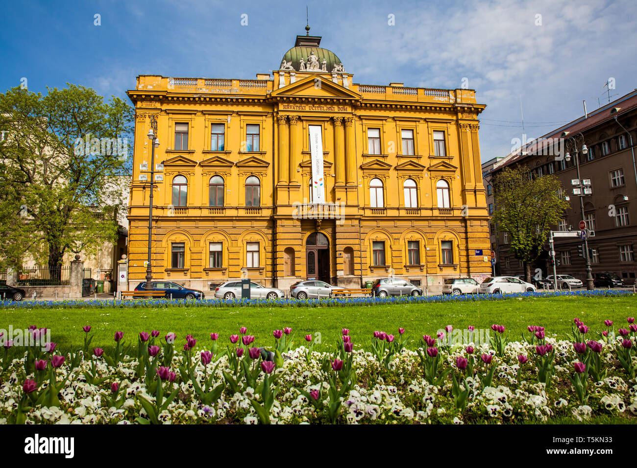 ZAGREB, CROATIA - APRIL, 2018: School Museum at the historical building of the Croatian Educational House built on 1889 Stock Photo