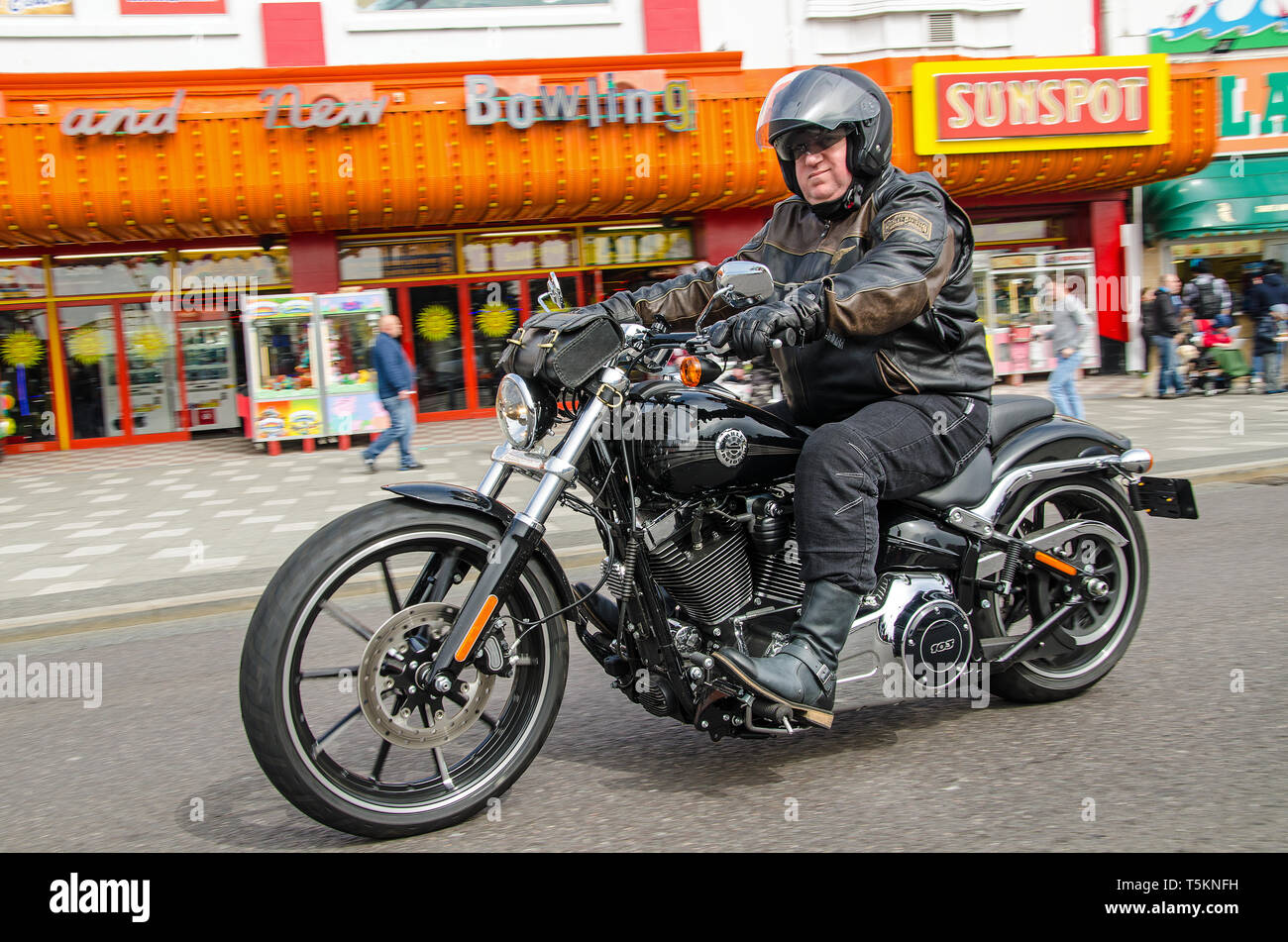 Harley Davidson 103 V twin motorbike ridden at the Southend