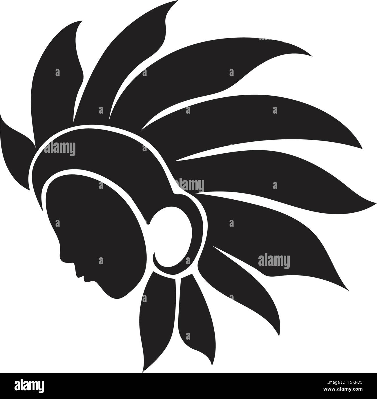 Indian apache  Chief Mascot Stock Vector