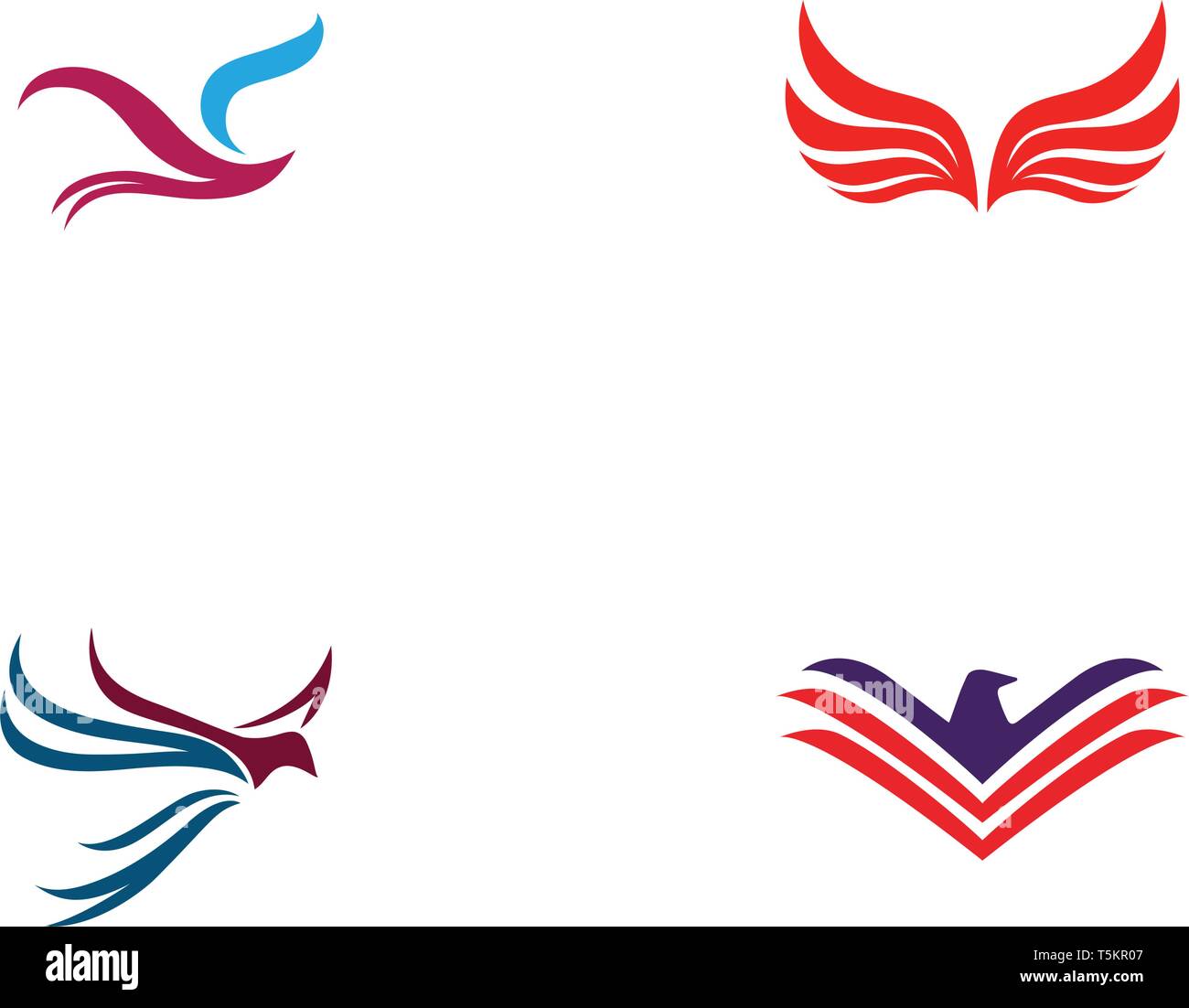 Bird and wing logo vector Stock Vector Image & Art - Alamy