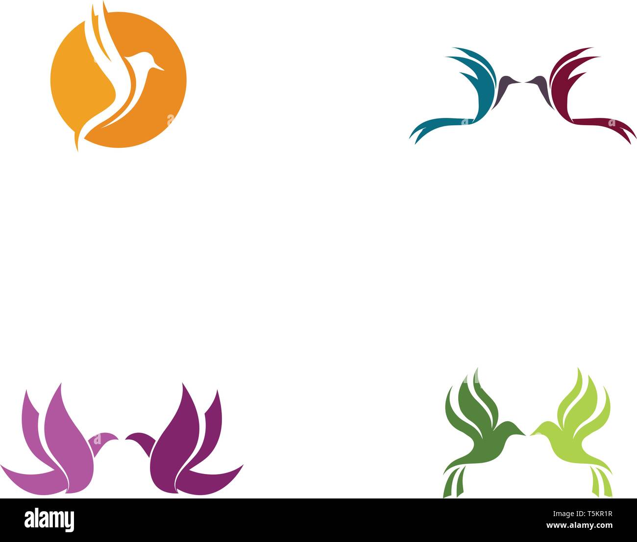 Bird and wing logo vector Stock Vector Image & Art - Alamy