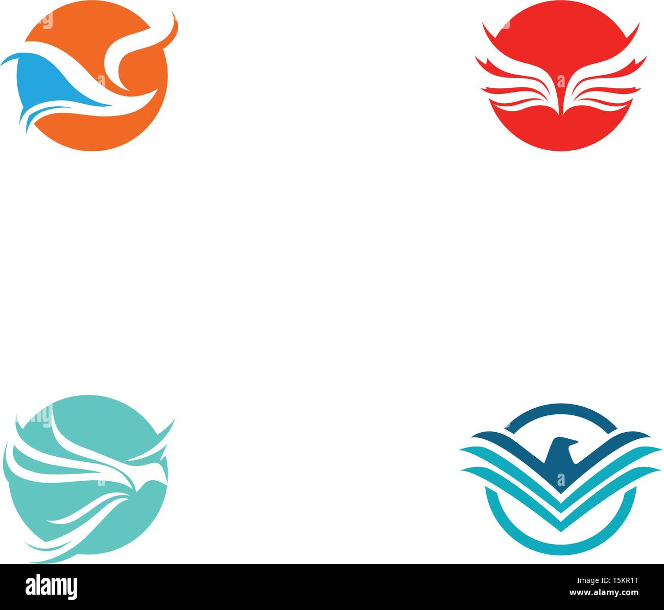 Bird and wing logo vector Stock Vector Image & Art - Alamy