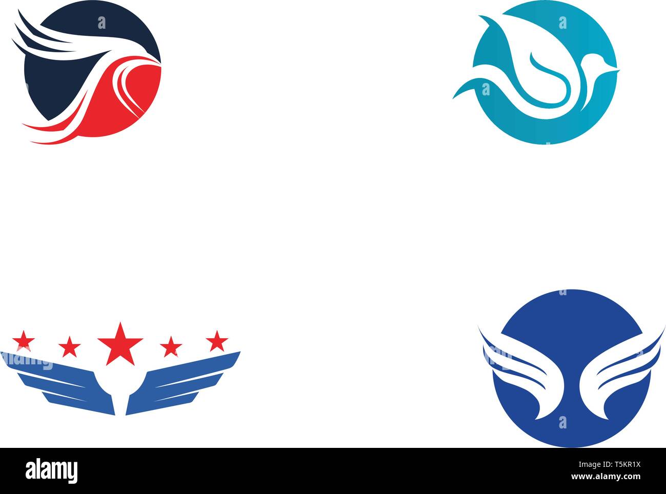 Bird and wing logo vector Stock Vector Image & Art - Alamy