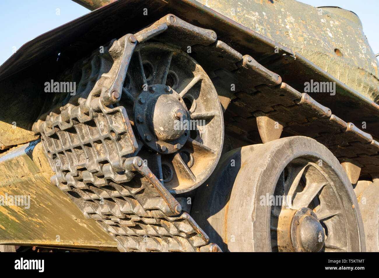 Tank T-34 in Sanok. Poland, Europe. Stock Photo