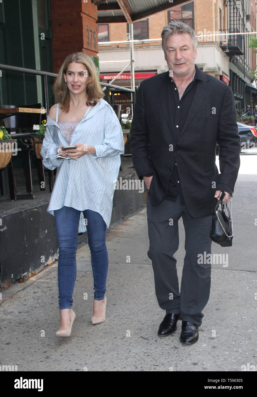 New York, USA. 25th Apr 2019. Hilaria Thomas Baldwin, Alec Baldwin