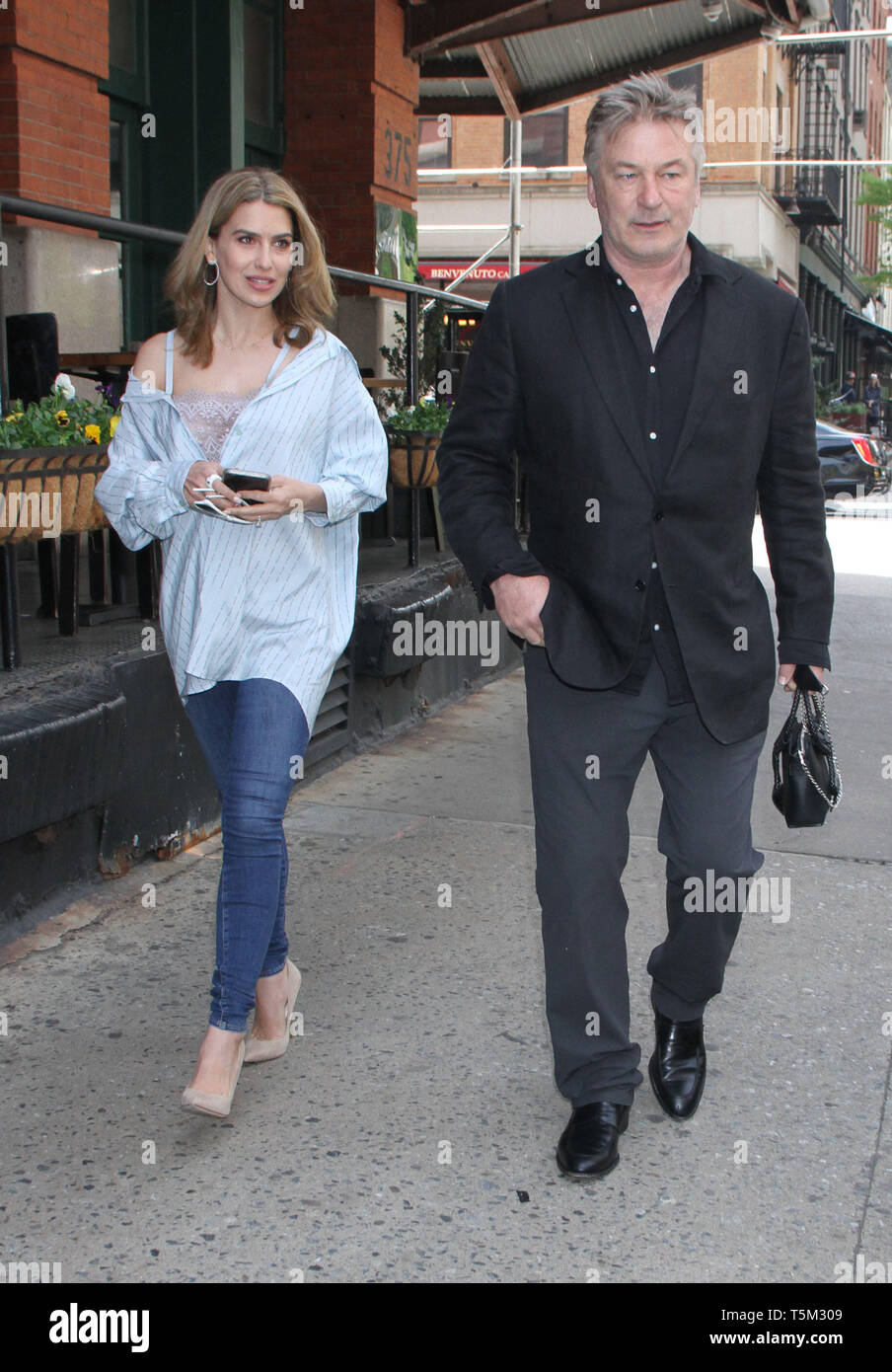 New York, USA. 25th Apr 2019. Hilaria Thomas Baldwin, Alec Baldwin