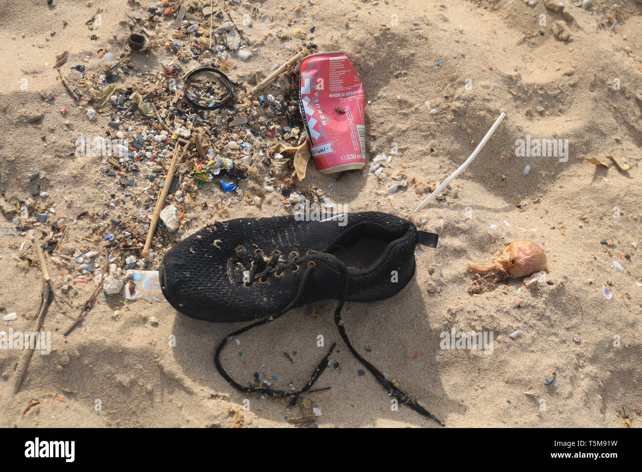Beirut, Lebanon. 26th Apr, 2019. Plastic objects and consumer items