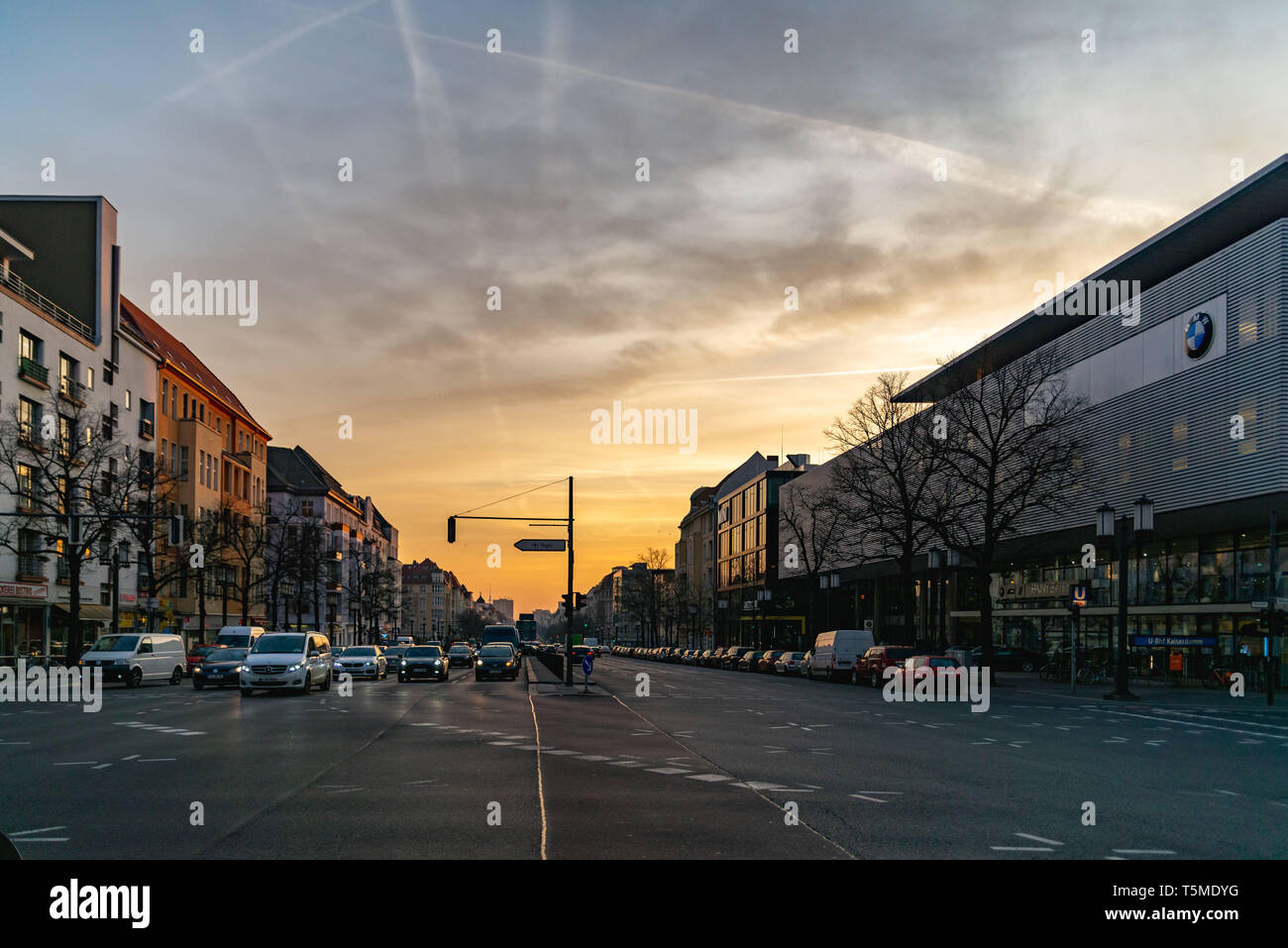 Berlin, Germany. February 19, 2019. Morning in Berlin. City view of the ...