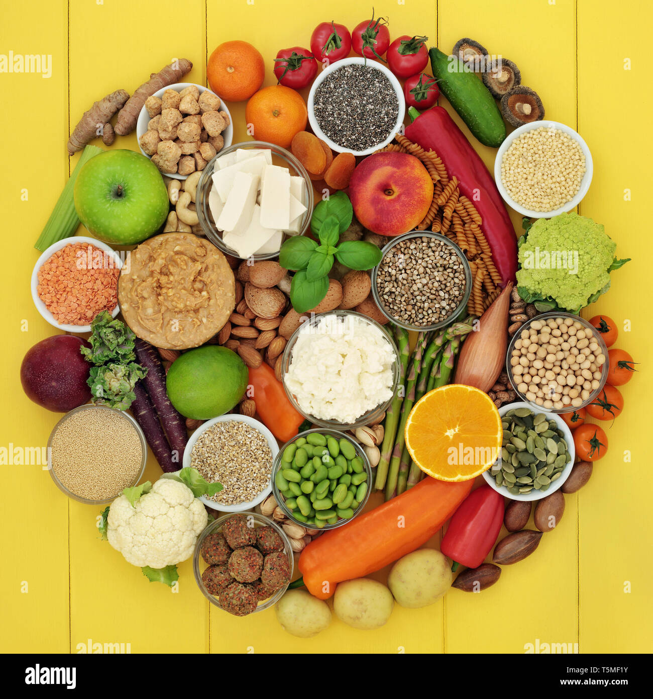 Fruit vegetables legumes whole grains hires stock photography and