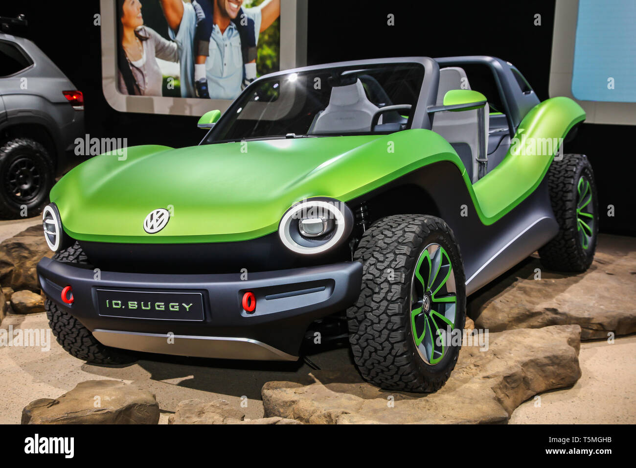 ID Buggy electric buggy concep at the New York International Auto Show  2019, at the Jacob Javits Center. This was Press Preview Day One of NYIAS  Stock Photo - Alamy