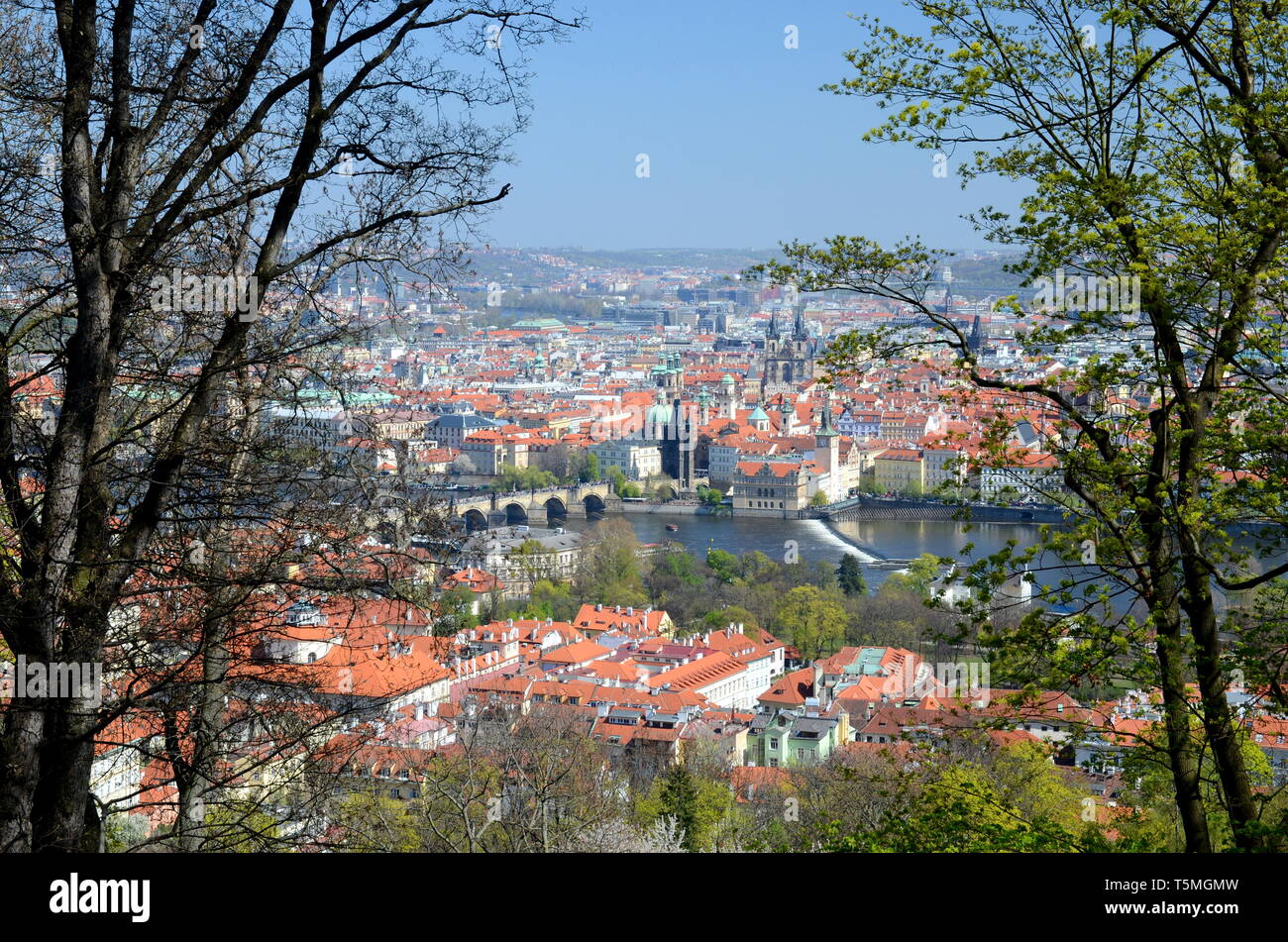 Prague View from Petrin Hill Stock Photo Alamy