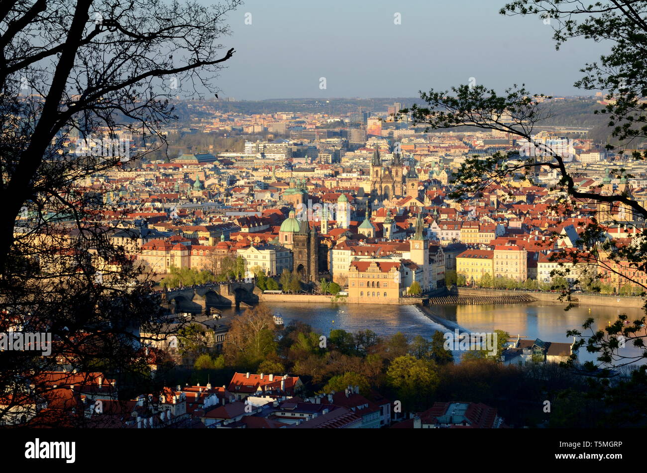 Prague View from Petrin Hill Stock Photo Alamy