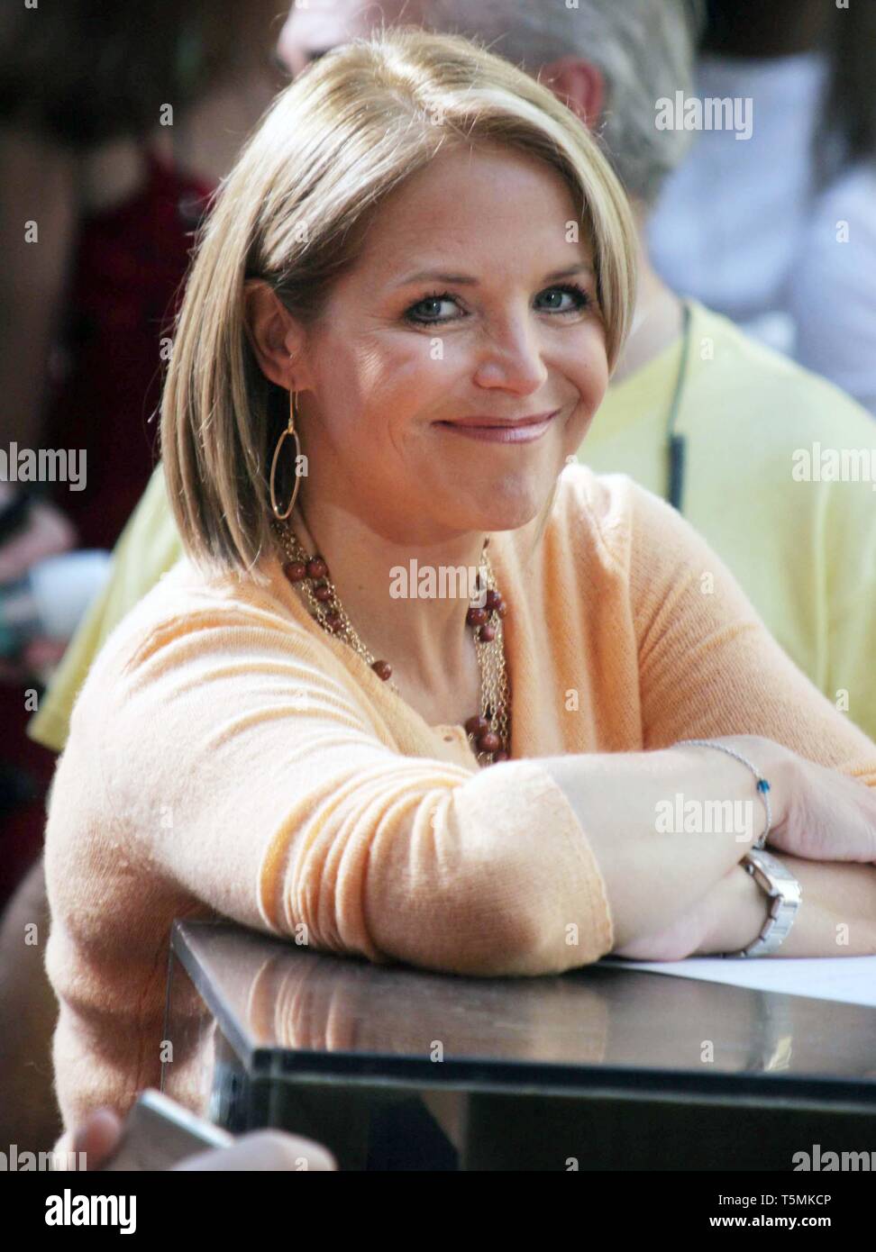 Katie Couric AT THE NBC CONCERT SERIES, ROCKEFELLER CENTER,  NEW YORK CITY 07-22-2005 Photo By John Barrett/PHOTOlink.net Stock Photo