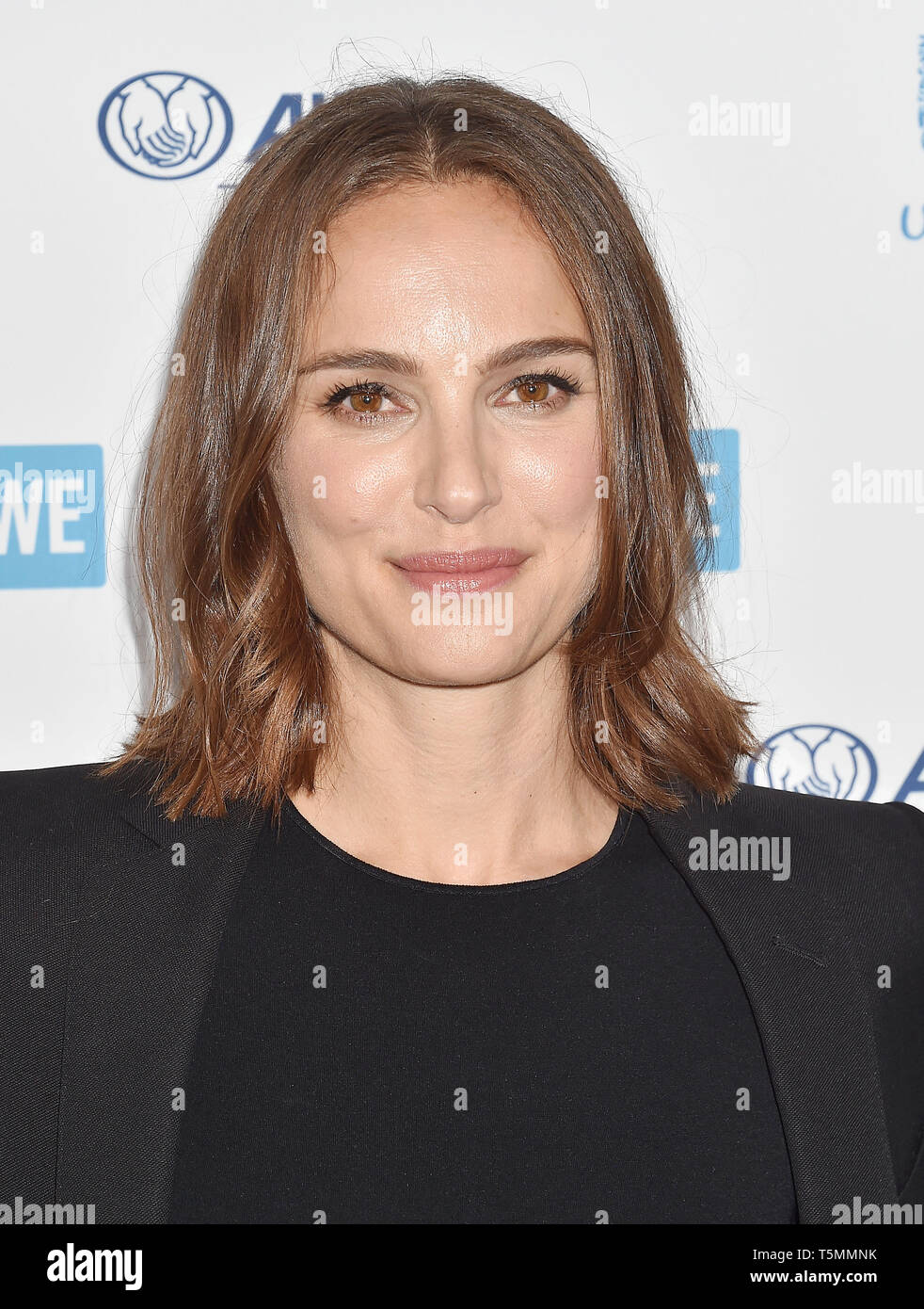 INGLEWOOD, CA - APRIL 25: Natalie Portman  arrives at the WE Day California 2019 at The Forum on April 25, 2019 in Inglewood, California. Stock Photo