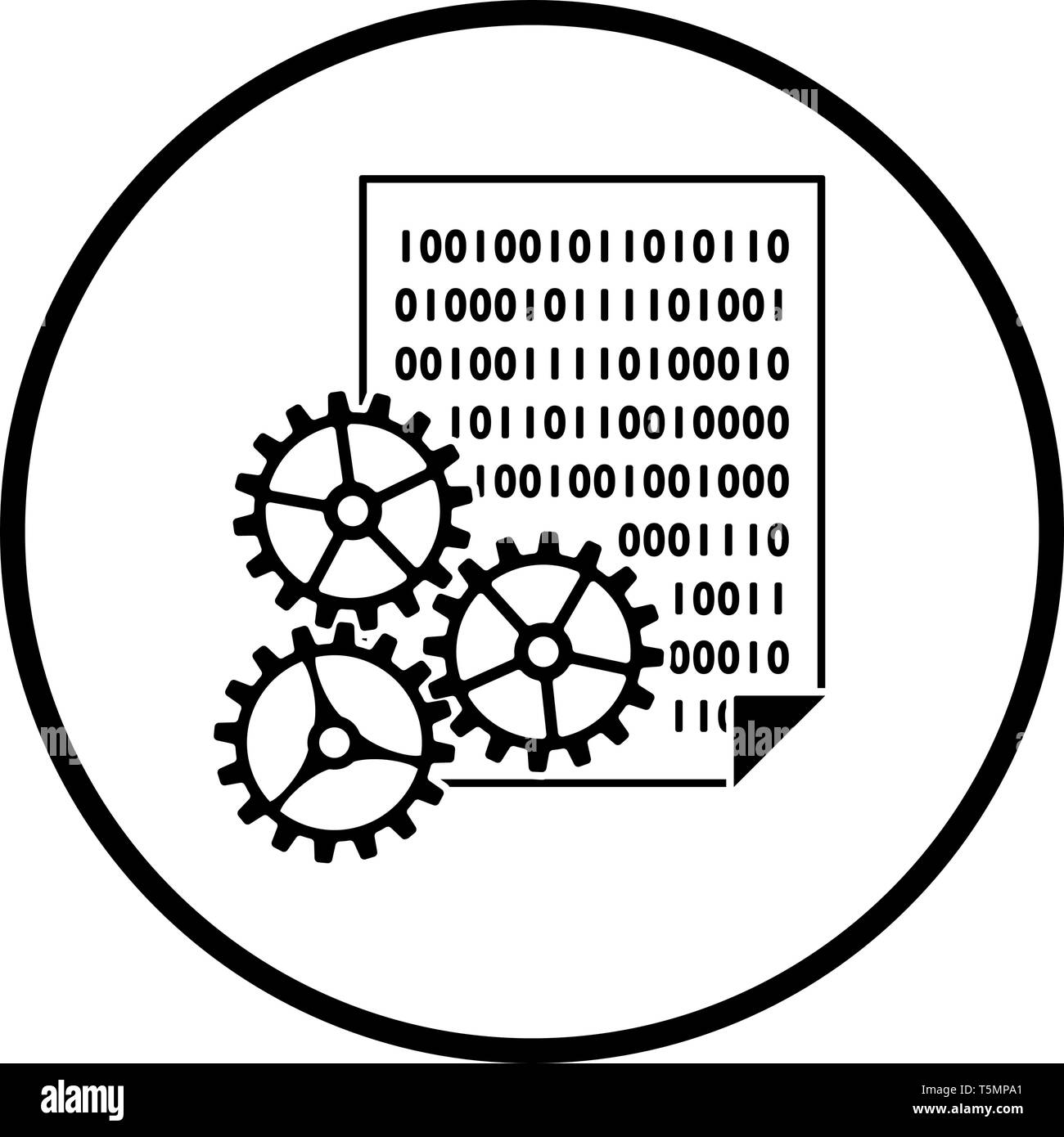 Circle binary code icon Stock Vector Images - Alamy