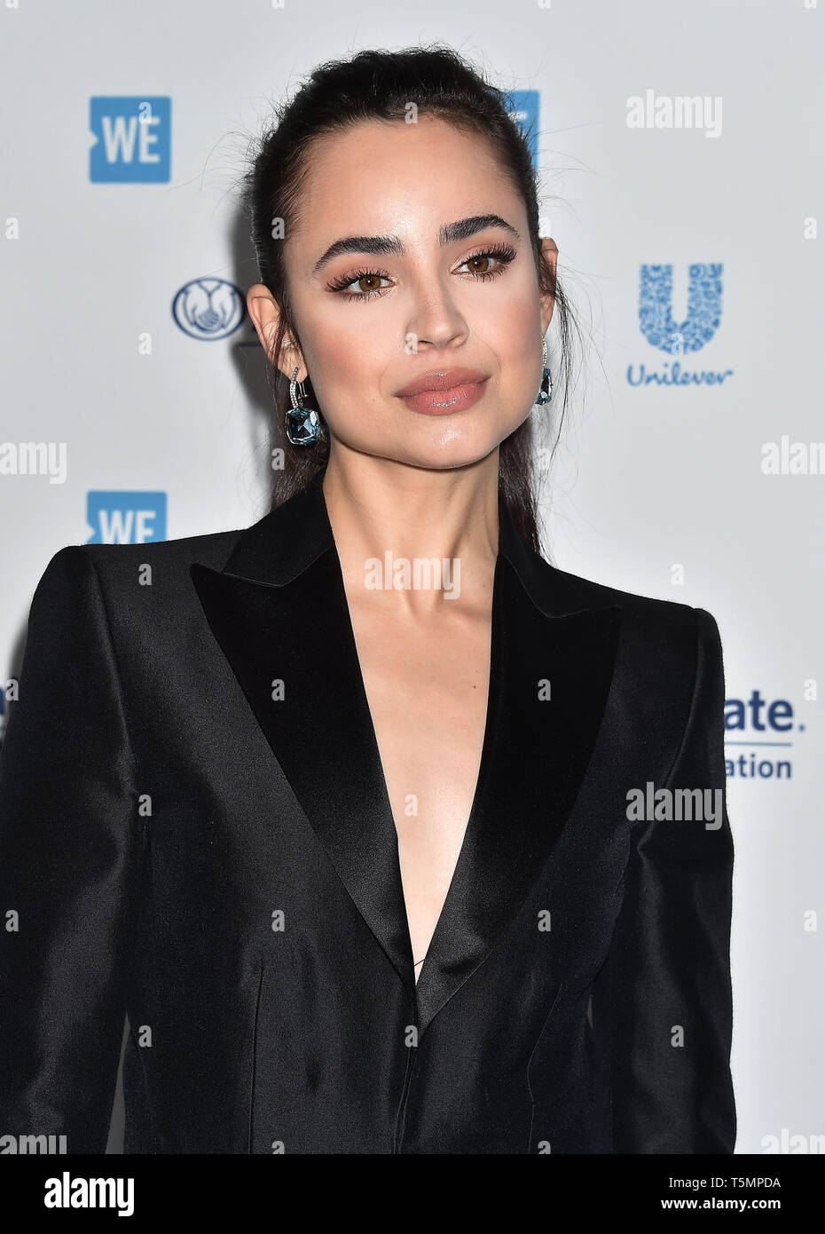 INGLEWOOD, CA - APRIL 25: Sofia Carson arrives at the WE Day California 2019 at The Forum on April 25, 2019 in Inglewood, California. Stock Photo