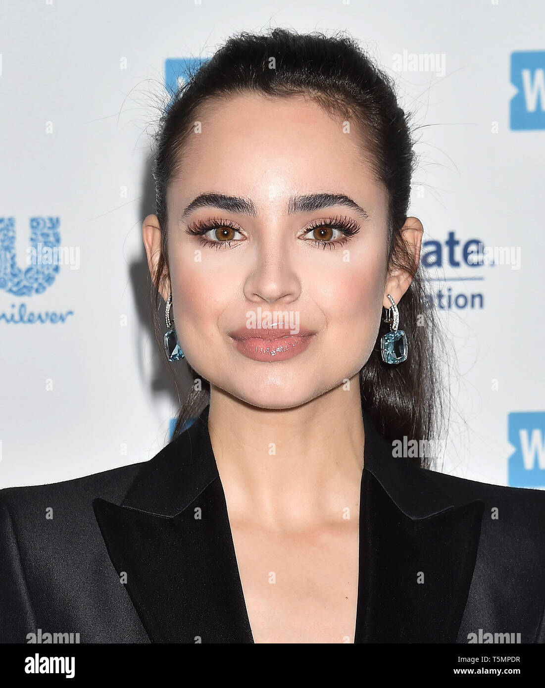 INGLEWOOD, CA - APRIL 25: Sofia Carson arrives at the WE Day California 2019 at The Forum on April 25, 2019 in Inglewood, California. Stock Photo