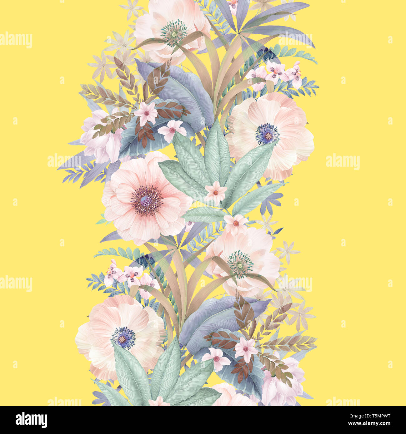 Elegant watercolor hand painted flower Stock Photo - Alamy